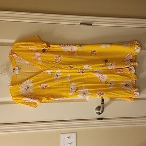 Yellow floral dress